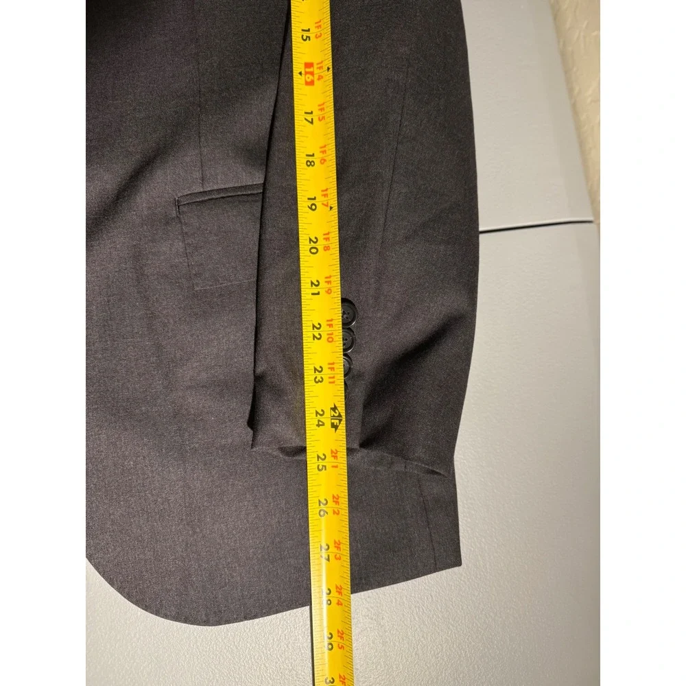 J.Crew Ludlow Loro Piana Super 120s Wool Suit Jacket Blazer Grey Mens 40R